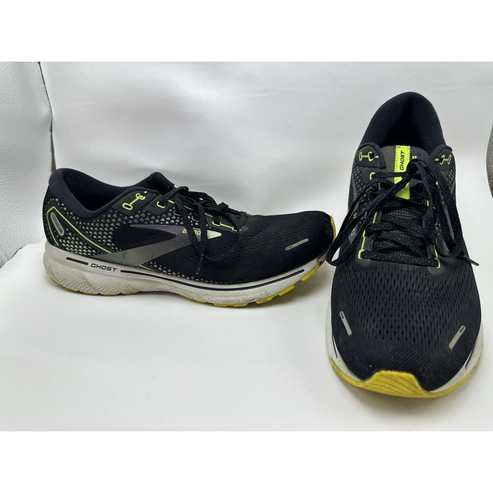 Brooks Mens Ghost 14 Black Running Shoes Sneakers Size 13 D 1103691D050